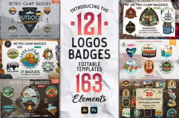 Retro Camp Badges Images Bundle