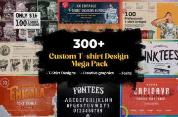 300+ Custom T-shirt Design Mega Pack