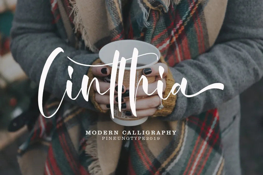 Preview Of Cinthia Font Included In The Bundle