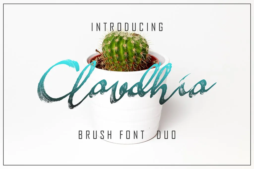 Preview Of Claudhia Font Included In The Bundle