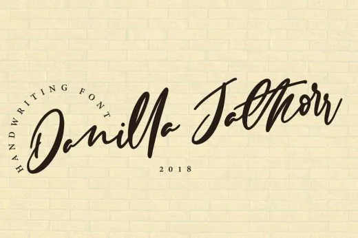 Preview Of Danilla Jathorr Font Included In The Bundle