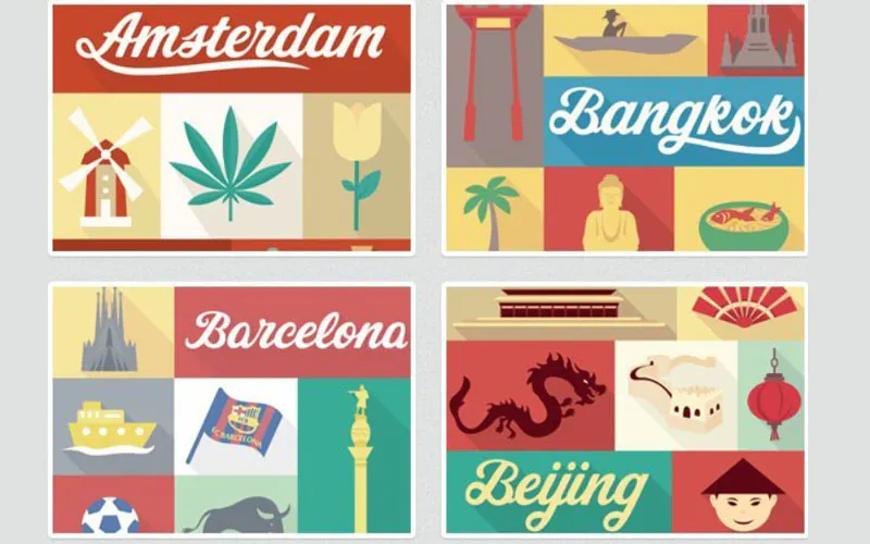 A collage of fonts included in the bundle.