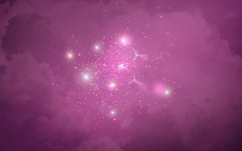 A preview of a glowing purple background included in the bundle