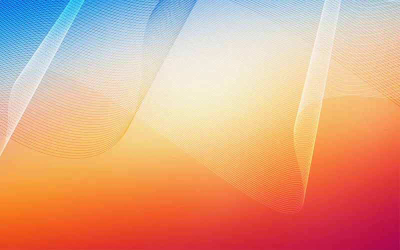 A preview of a gradient blue and orange background included in the bundle
