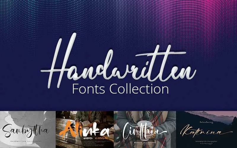 296 Top Handwritten Fonts Bundle