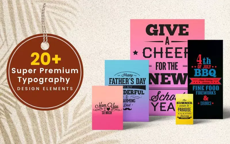 20+ Super Premium Typography Design Elements