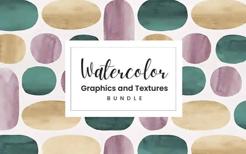 Watercolor Graphics and Textures Bundle