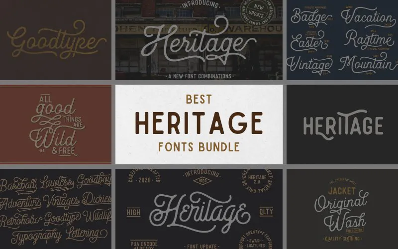 Best Heritage Fonts Bundle
