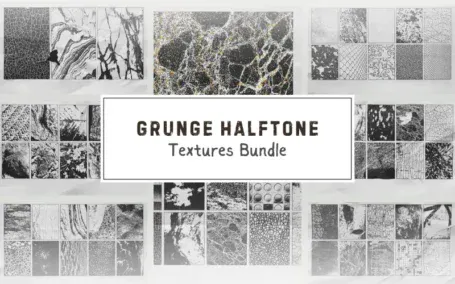 Grunge Halftone Textures Bundle