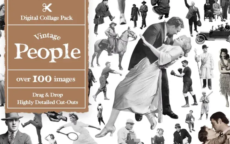 Vintage people cut-outs
