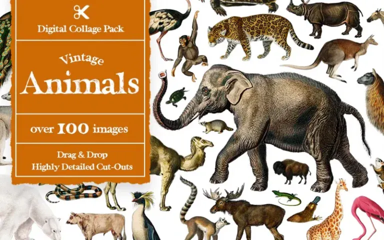 vintage animal cut-outs