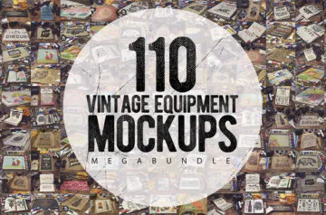 110 Vintage Mockups Bundle