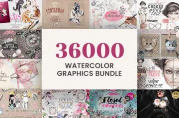 36,000 Watercolor Graphics Bundle
