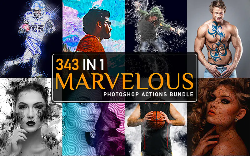 343 Marvelous Photoshop Actions