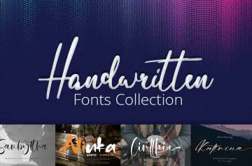296 Handwritten Fonts Bundle