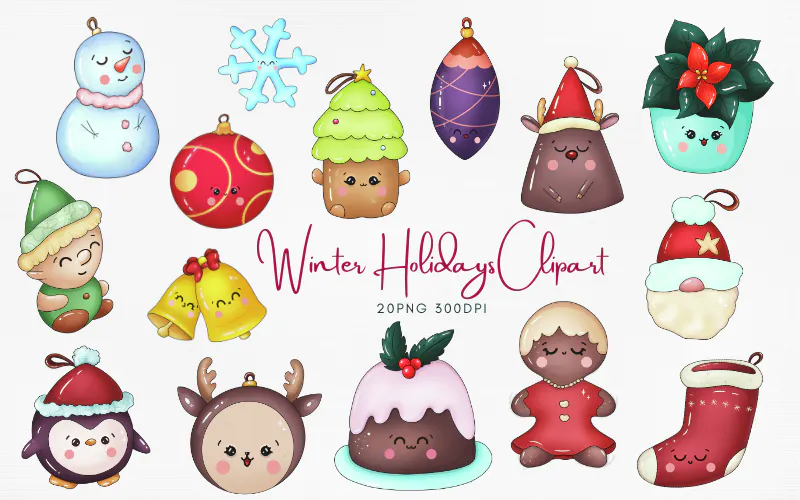 Winter holidays Clipart