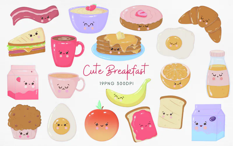 Cute Breakfast Clipart