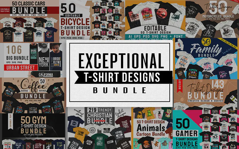 The Exceptional T-Shirt Design Bundle