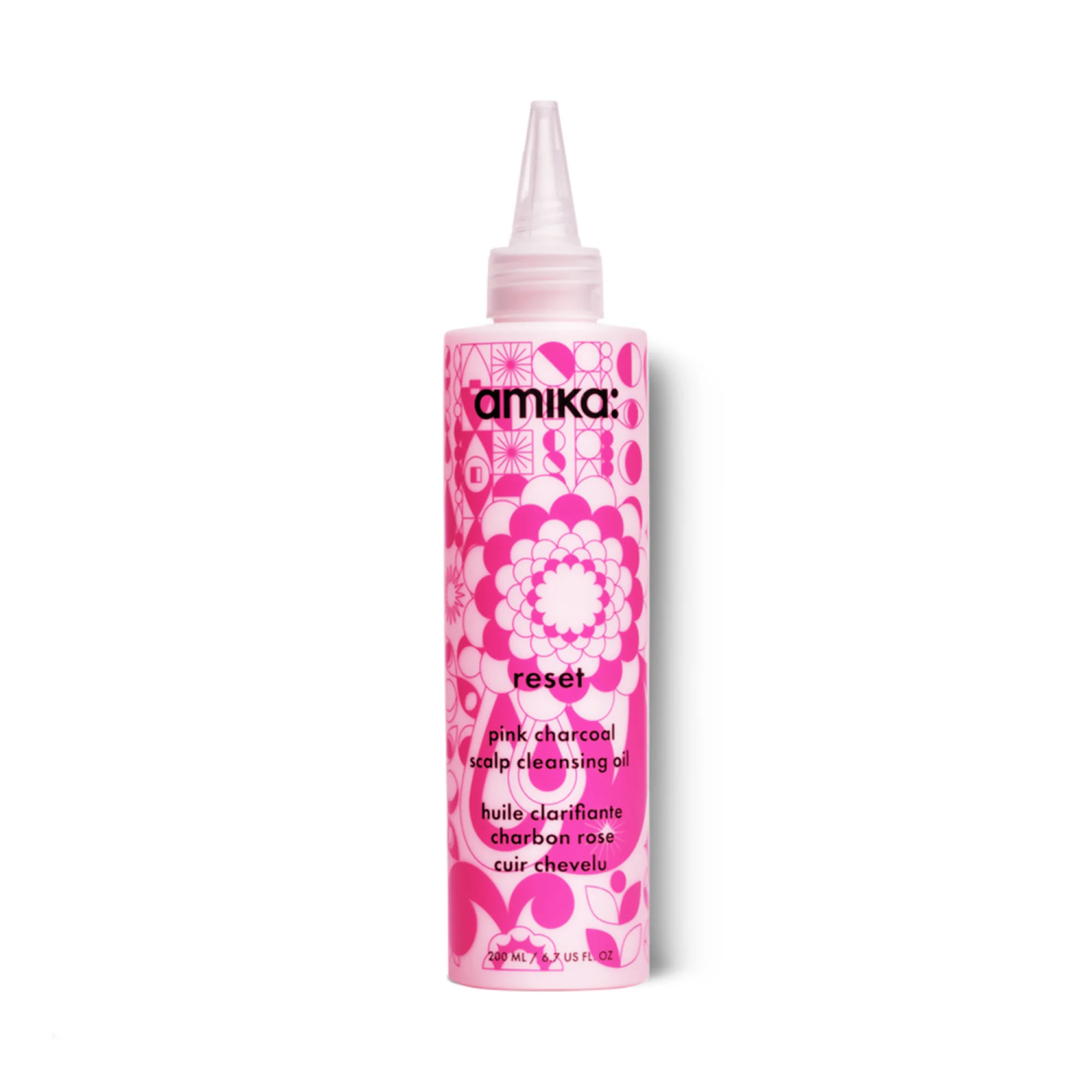 Image of Amika Reset Pink Charcoal Scalp Cleansing Oil - 6.7 oz