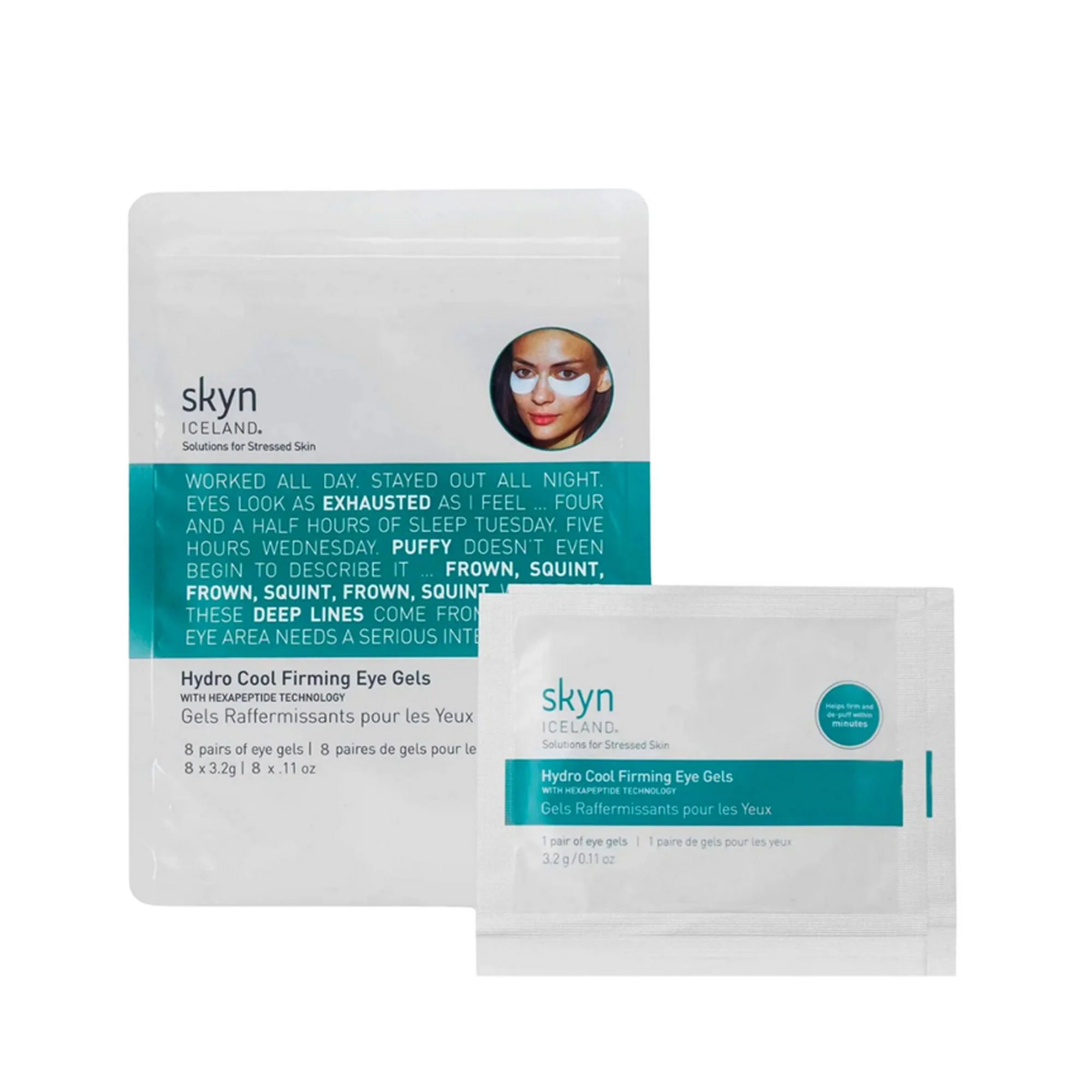 Image of Skyn Iceland Hydro Cool Firming Eye Gel 8 pair