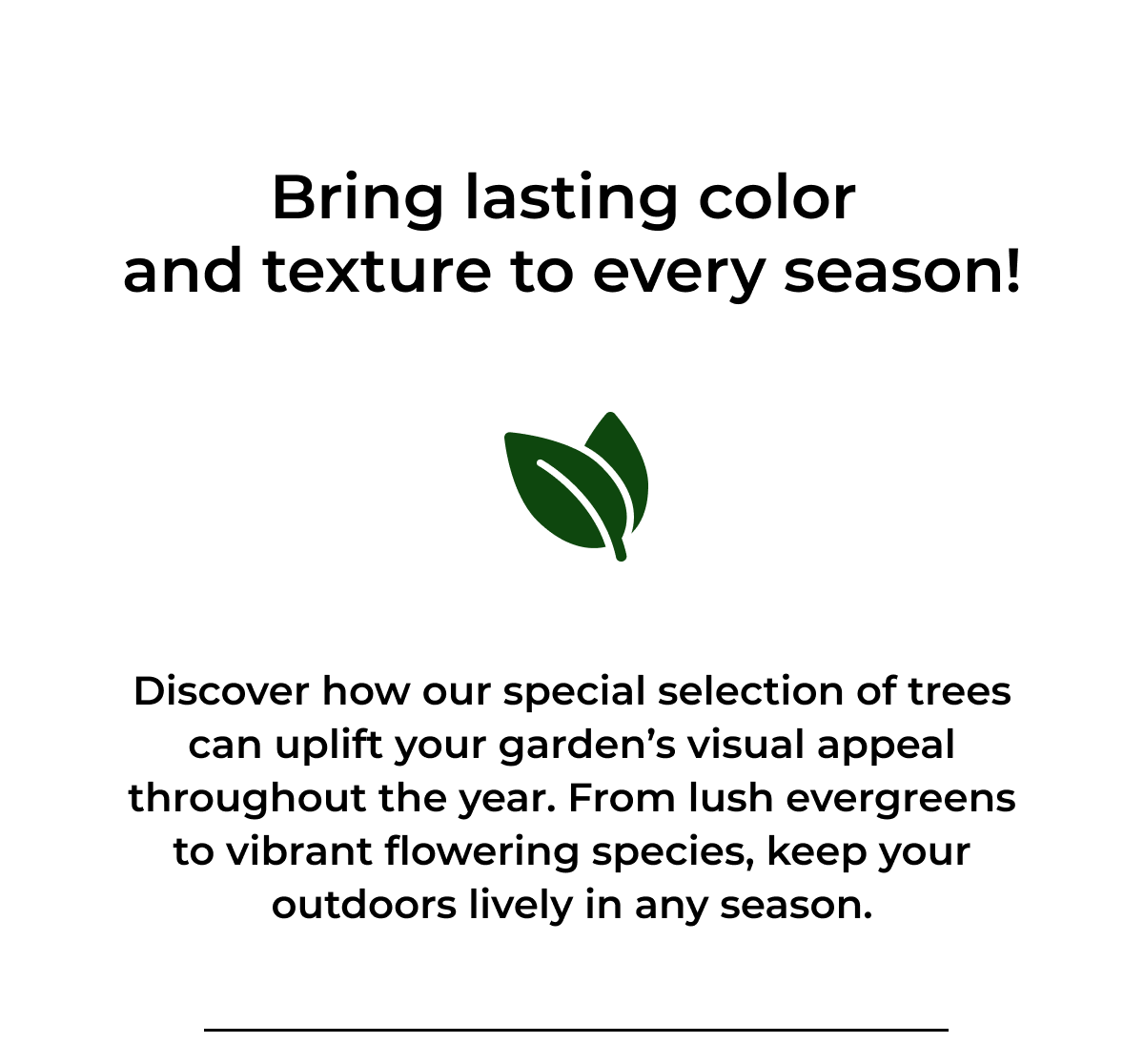 Bring lasting color and texture to every season!