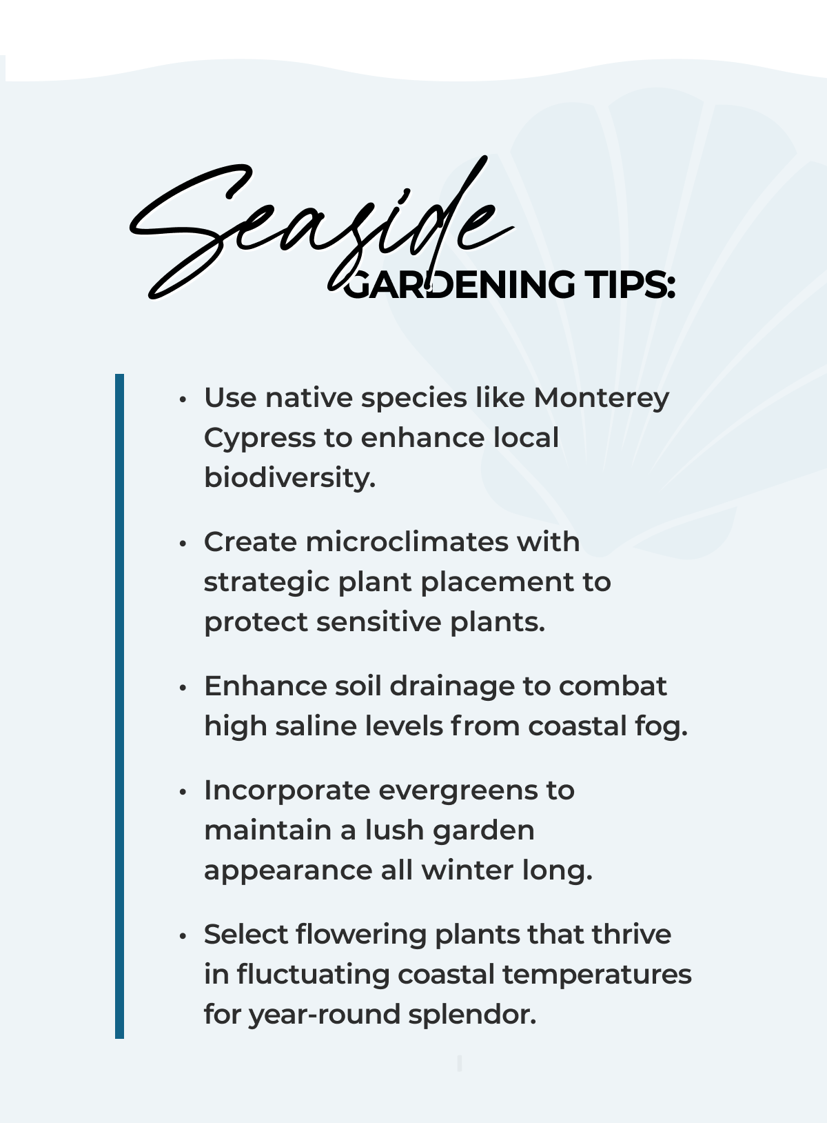 Seaside GARDENING TIPS: