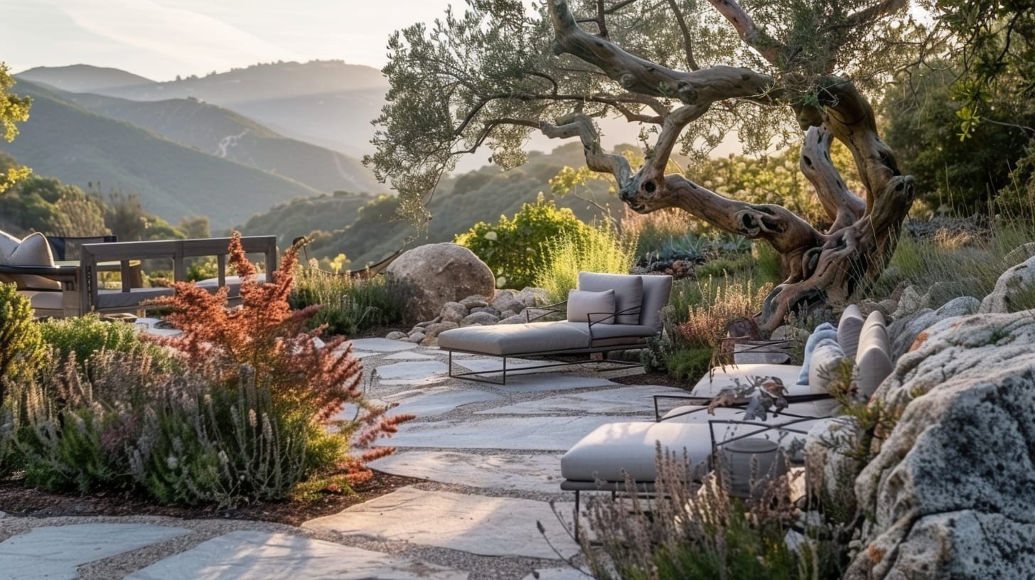 California mountain retreat garden
