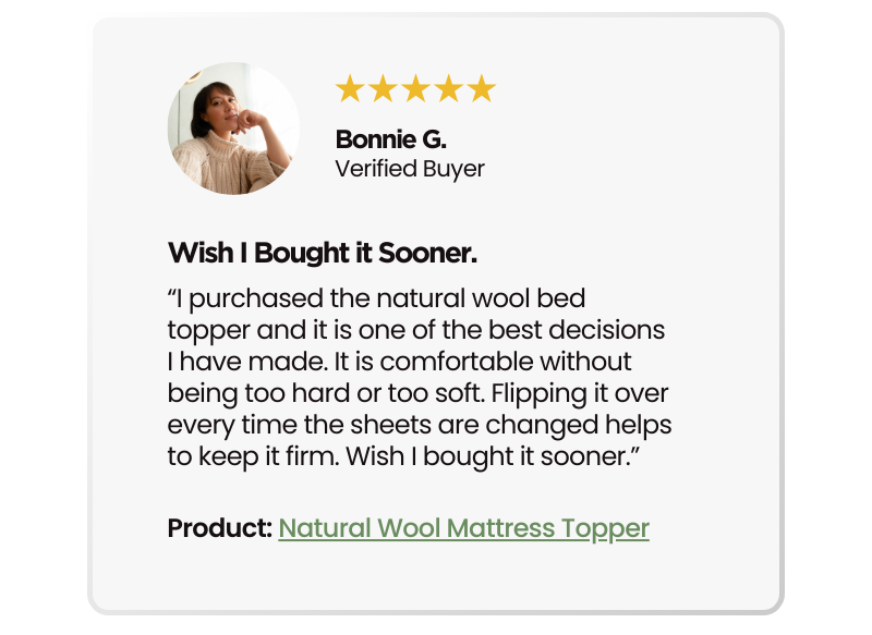 Alt="Natural Wool Topper"