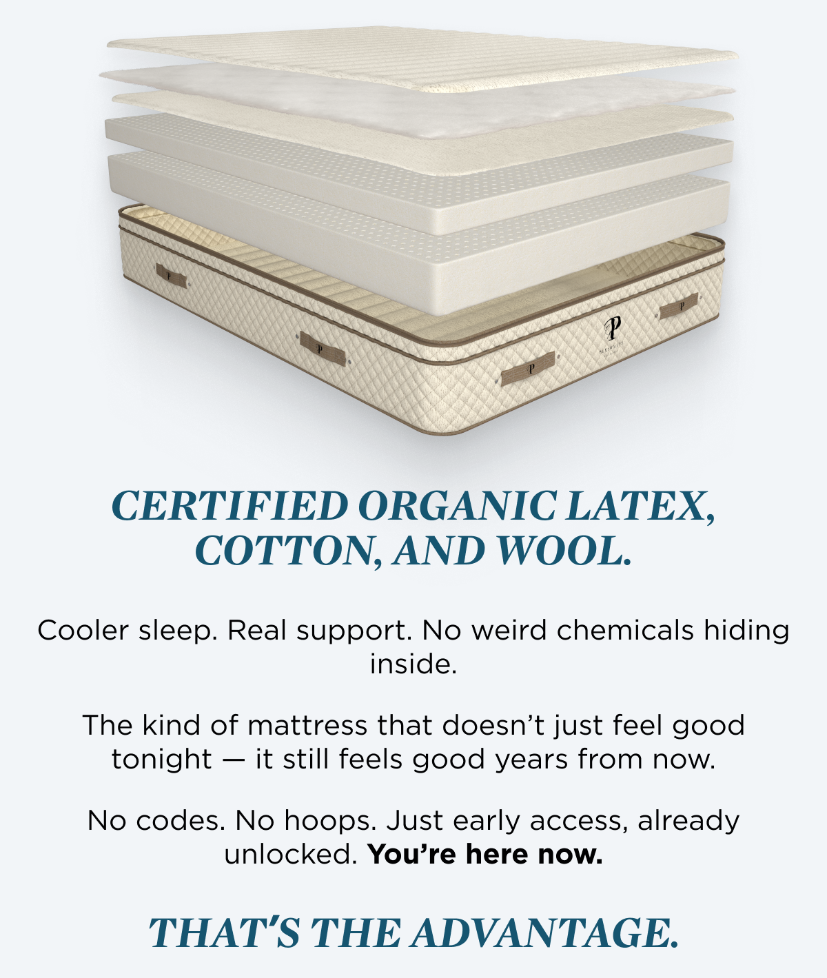 CERTIFIED ORGANIC LATEX, COTTON AND WOOL