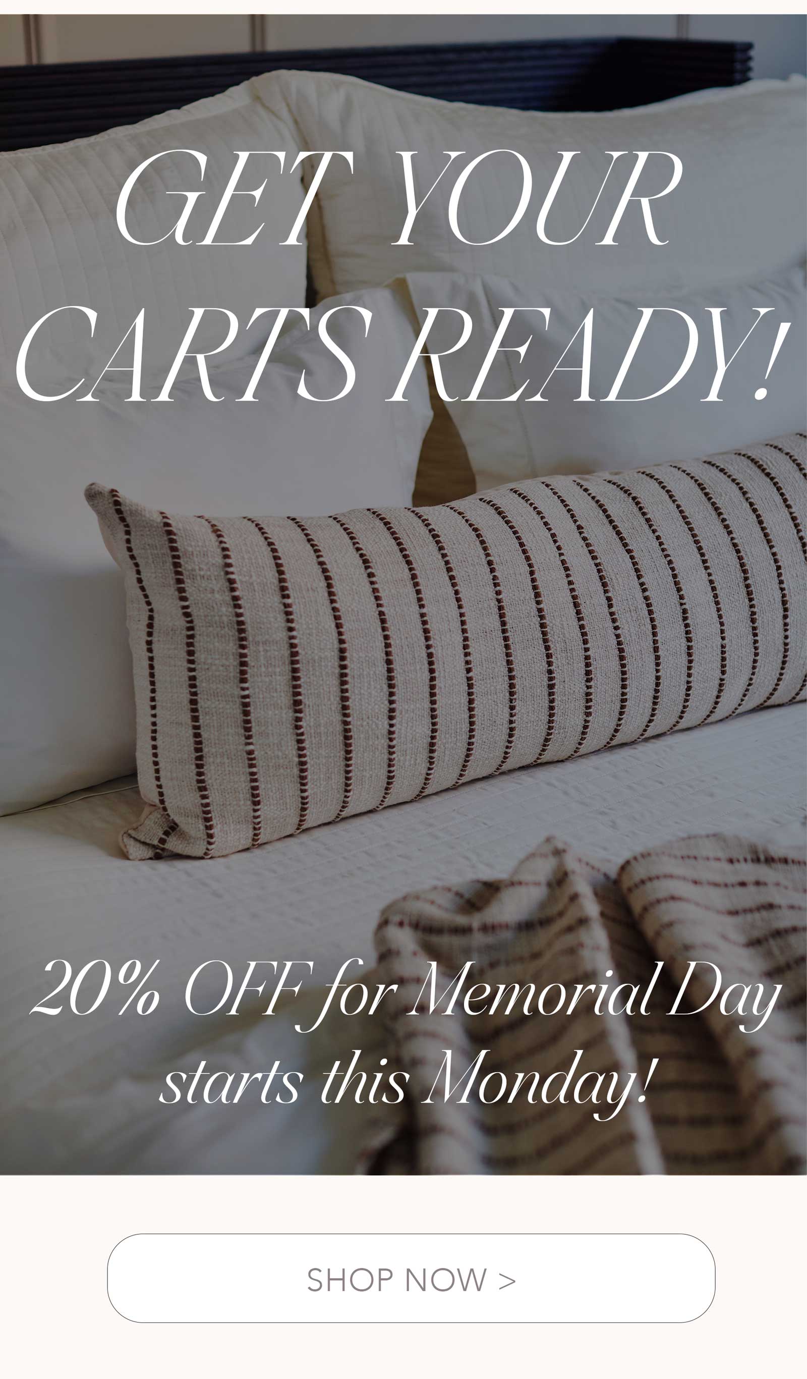 20% OFF Starts on Monday!