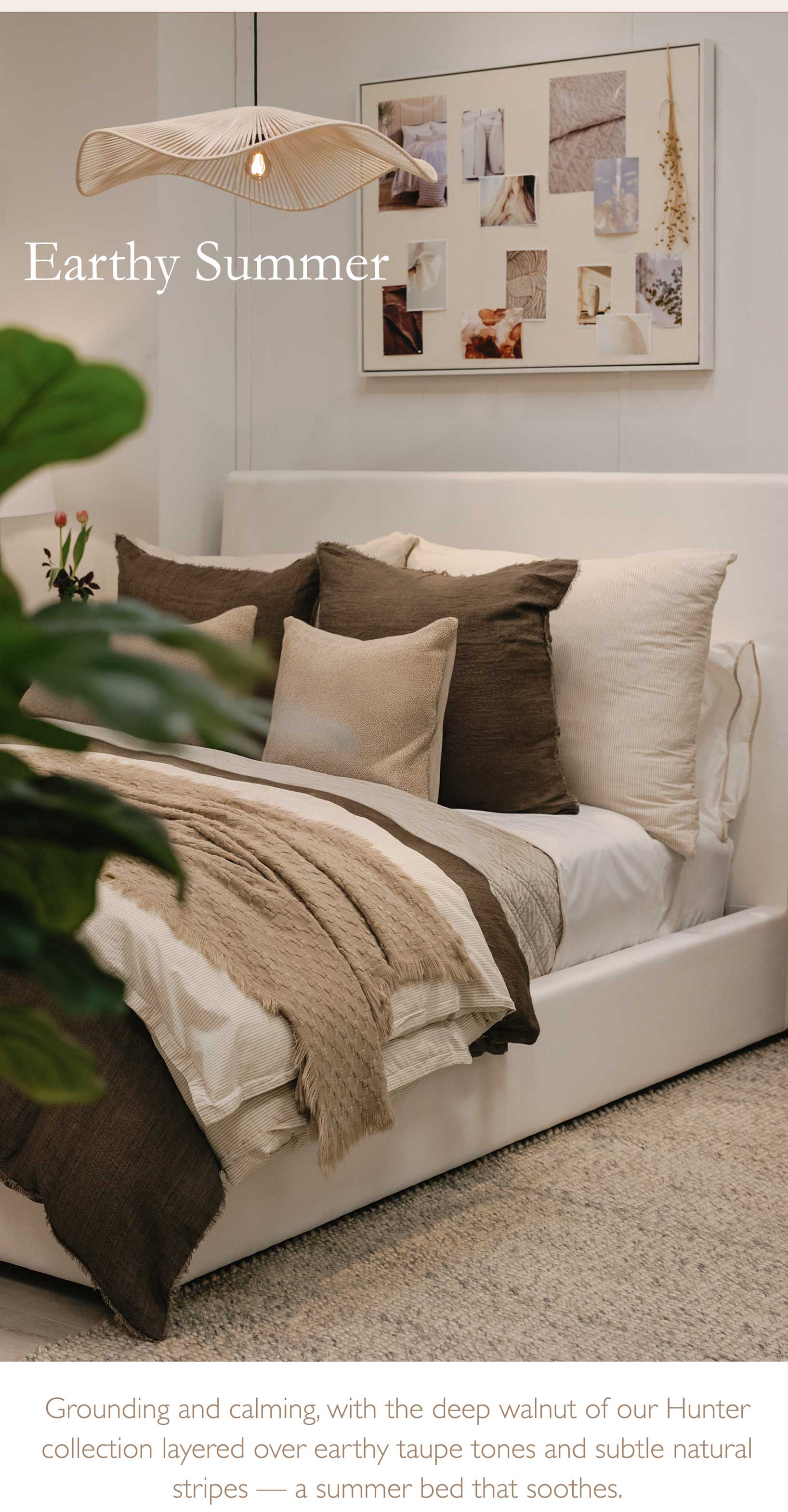 Earthy Summer Bedding