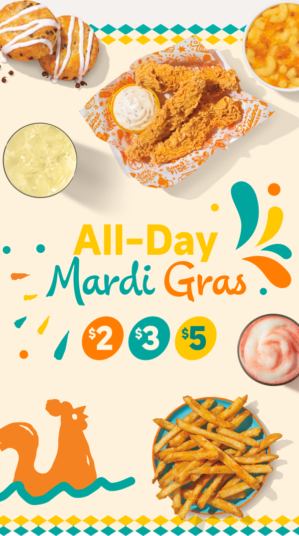 Mardi Party All Day on Tuesdays*