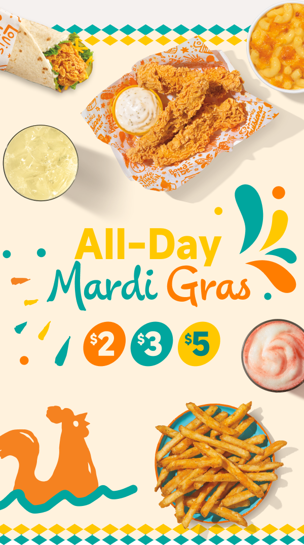 Mardi Party All Day on Tuesdays*
