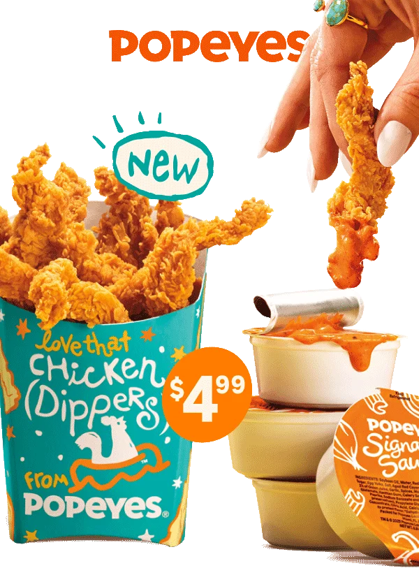 Chicken Dippers & Popeyes Signature Sauce Are Here*