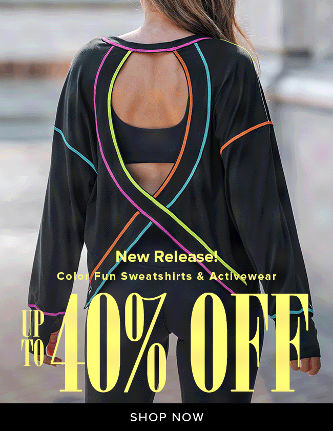 BOGO 50% OFF Neon Sweatshirts & Activewear!