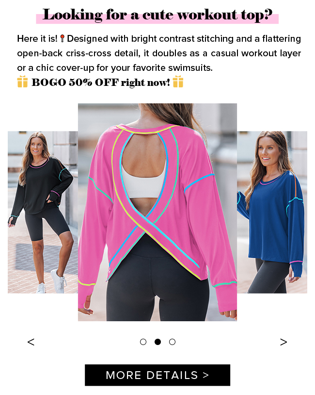 Cute workout top BOGO 50% OFF!
