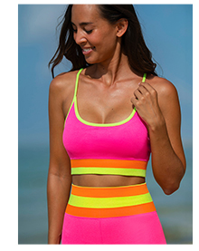 Popvil Color Block Bralette Sports Bra
