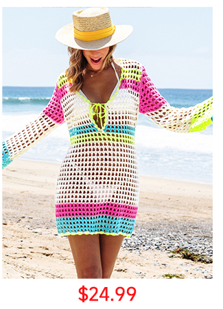 Color Contrast Patchwork Cover-Ups
