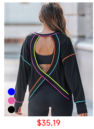 Cross-Back Long Sleeve Workout Top