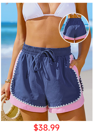 Colorblock Casual Beach Shorts