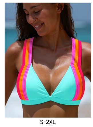 Rainbow Bandage Design Bikini Tops