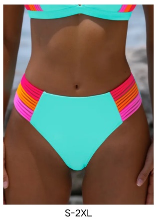 Rainbow Bandage Design Bikini Bottoms