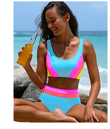 Colorblock Sculpting Bikini Set