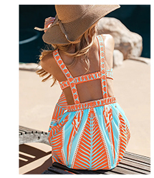 Print Sleeveless Vacation Mini Dress