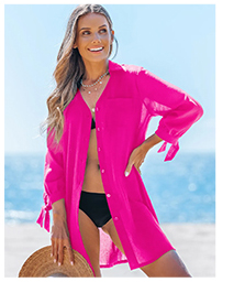 Monochrome Pocket Design Blending Basic Cover-Ups
