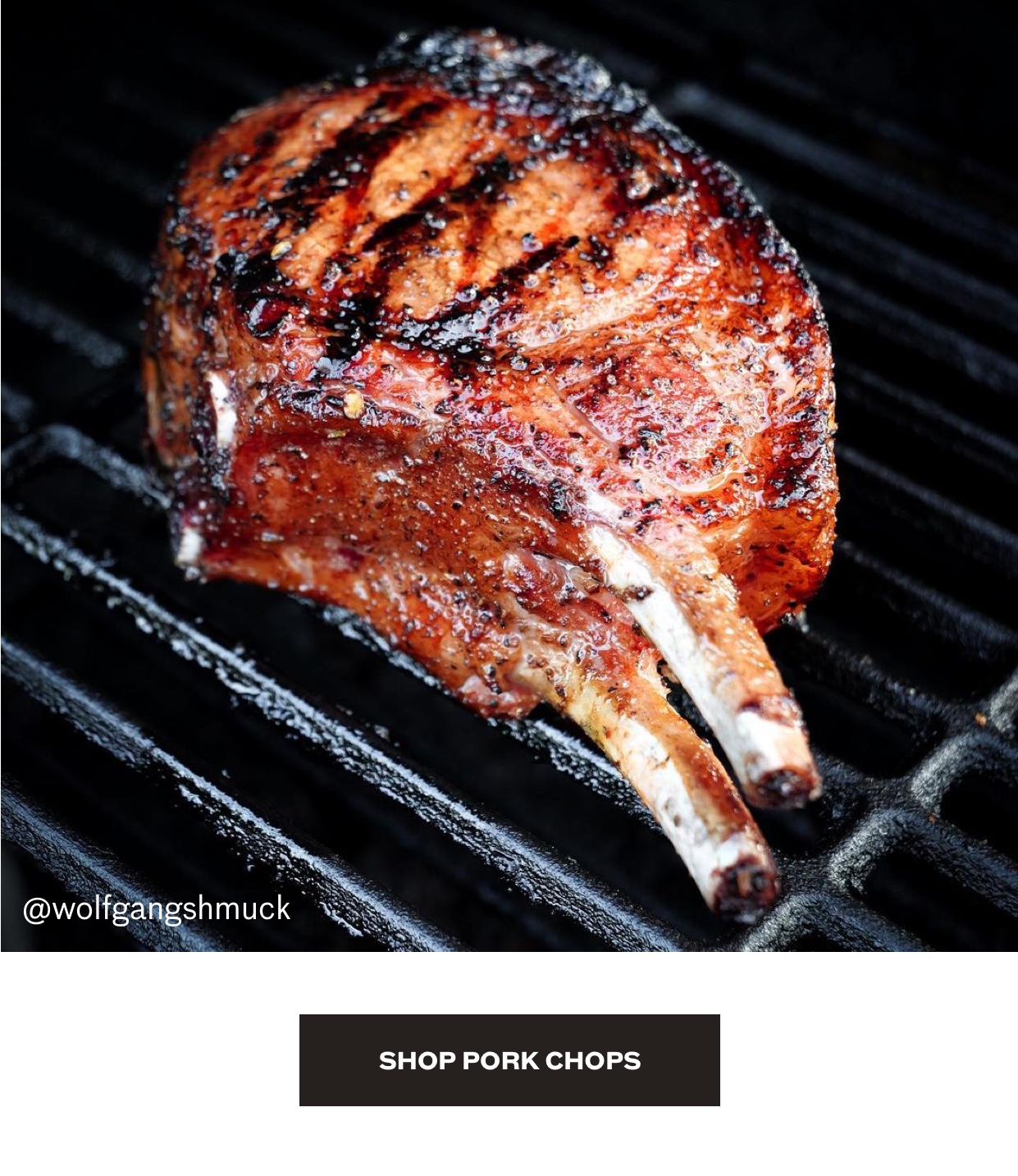 Double Cut Pork Chop on the grill