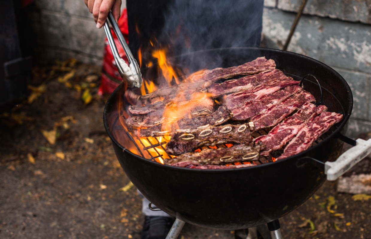 Image of Korean short ribs on grill