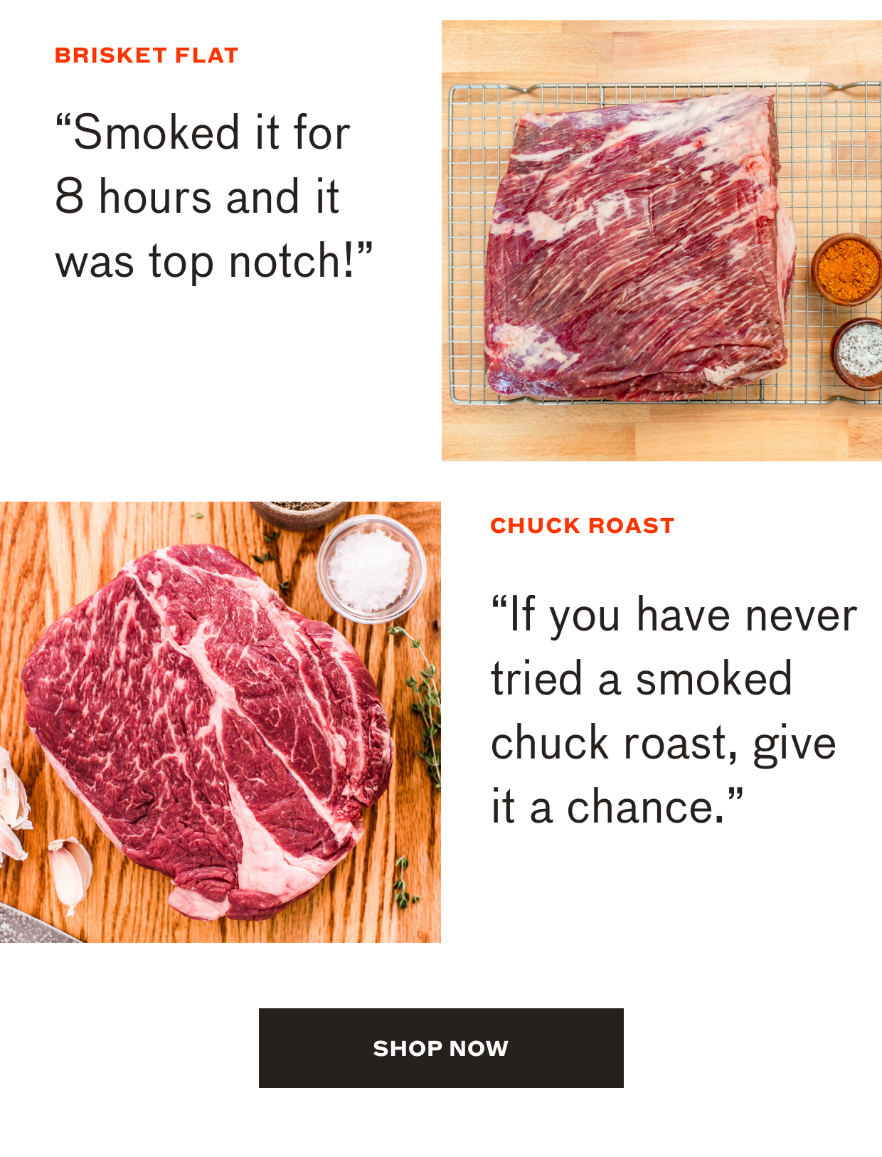Shop Brisket Flat and Chuck Roast