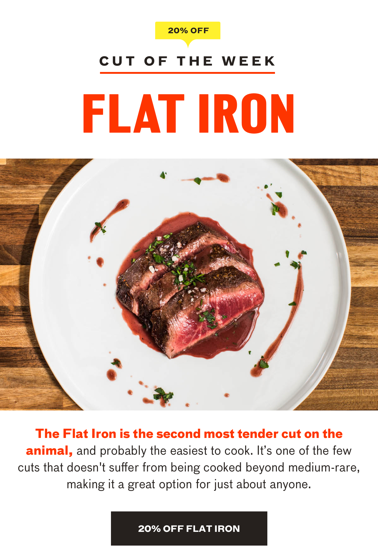 20% off Flat Iron