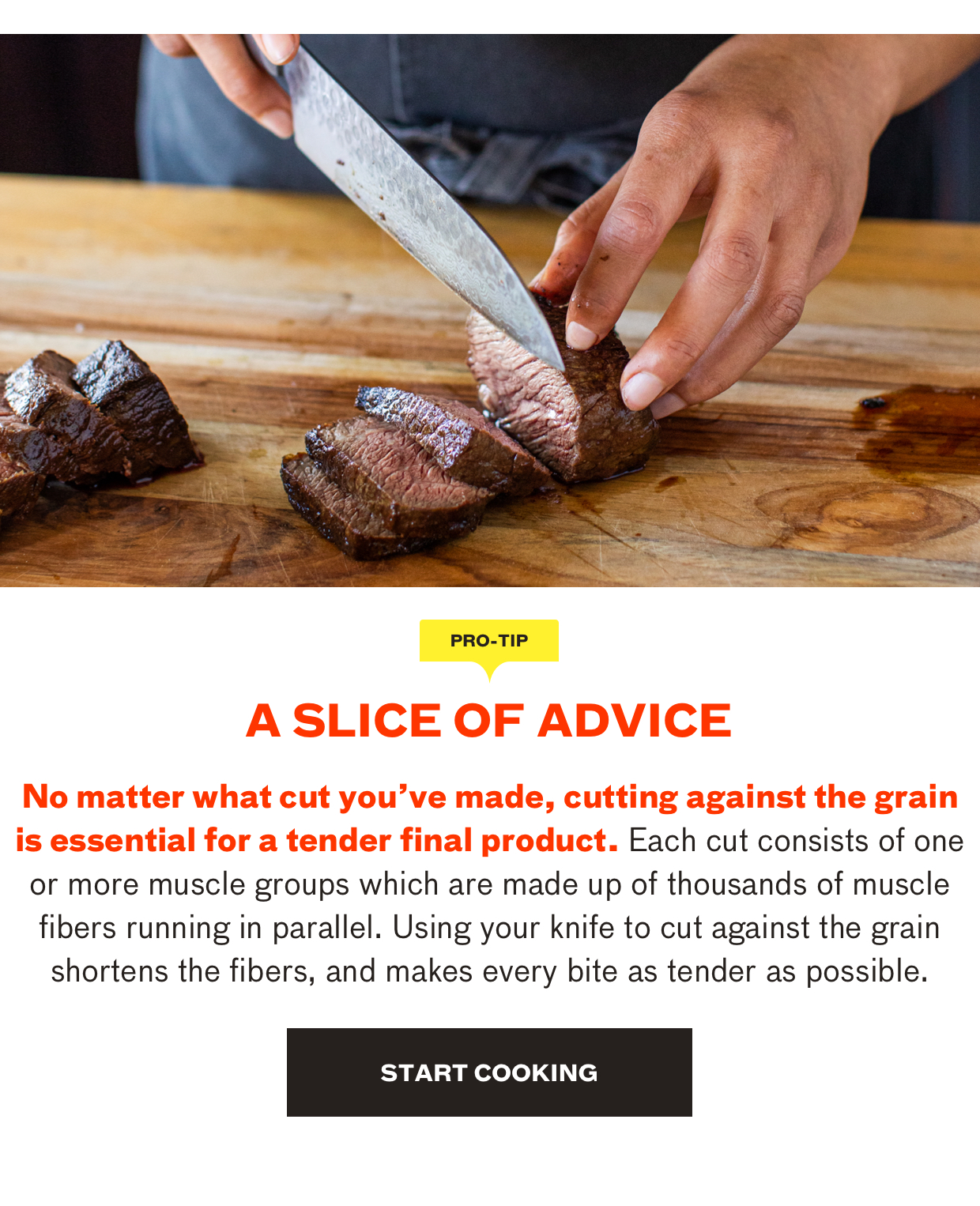 A slice of advice -- slice against the grain